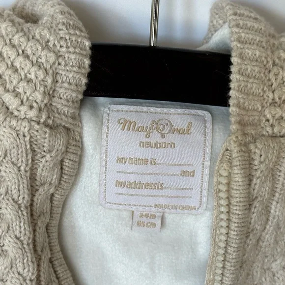 Mayoral | Newborn Cozy Knit Sweater with Sherpa lining - Picture 4 of 11